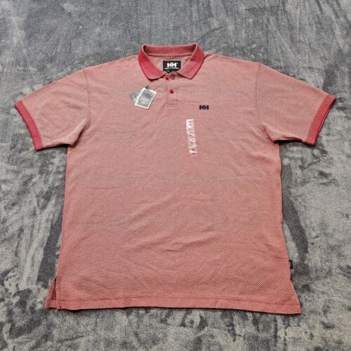 Helly Hansen Key West Polo Shirt Mens XL red white golf performance 2950500 NWT