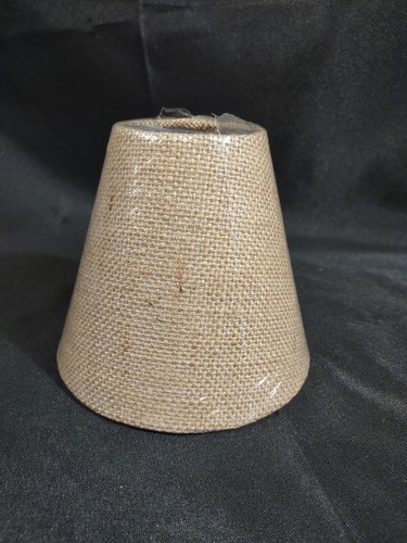 Empire Lamp Shade Fabric Clip On Bulb Rustic 3x5x6 Inch - Picture 1 of 7