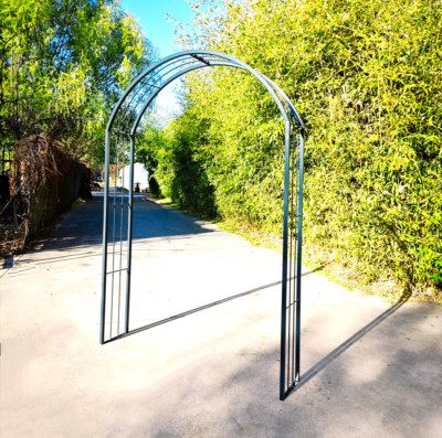 Garten Rosenbogen Metall anthrazit Rosenhilfe Rankhilfe Bogen Spalier Rosenranke
