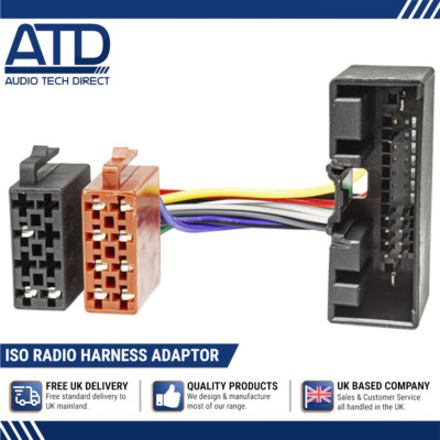 Câble Adaptateur Autoradio ISO + Antenne - Compatible Ford Fiesta, Fusion, Mustang, Land Rover 2002-2005