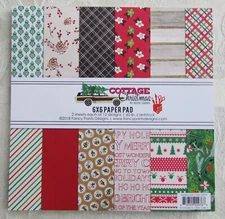 Fancy Pants "Cottage Christmas" 6 x 6 Paper Pad, Chipboard Pieces, Ephemera Pack