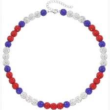 Baseball Ice Necklace Bling Beaded Rhinestone Gift for Boy Men 18 Colors 6 Sizes