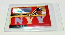 ROBINSON CANO 08 TOPPS 3X THREADS GAME USED TRIPLE JERSEY AUTO 14/99 SIGNED CARD