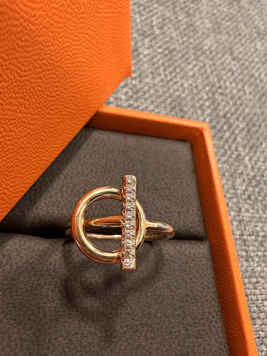 Hermes Echappee Diamond Ring Rose gold 52 Size 6 | eBay Hermes Echappee Diamond Ring Rose gold 52 Size 6 | eBay