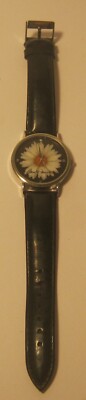 Retro Fashion Ladies HAROLD FEINSTEIN Daisy Face Watch NEW BATTERY!! NR!!