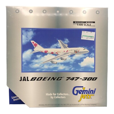 Gemini Jets GJJAL008 1:400 Scale Die Cast JAL Boeing 747-300