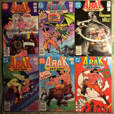ARAK: SON OF THUNDER. #9. #10. #11. #12. #13. #14.  1982.   DC Comics