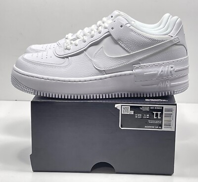 Nike Air Force 1 Low Shadow Triple White CI0919 100 WOMEN SIZE 11