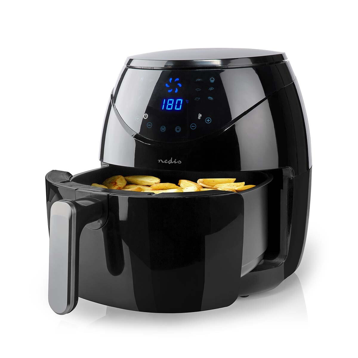 Friggitrice ad Aria XL Nedis 4.6 Litri - Nero Digitale per Famiglie