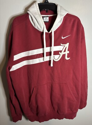 Nike Alabama Crimson Tide Team Football NCAA Hooded Sweatshirt Mens Extra Large 