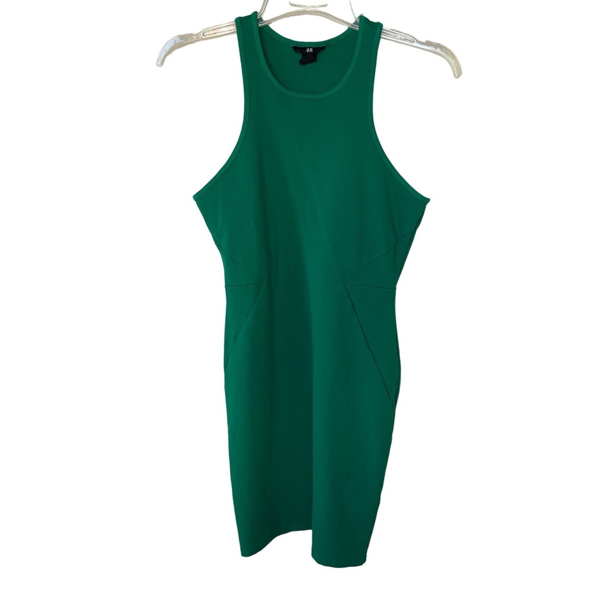 H&M Size M Bodycon HalterTank Green Dress size M