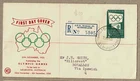 Australia 1954 WCS Wesley Olympic Games 2/- Green FDC Registered Cover