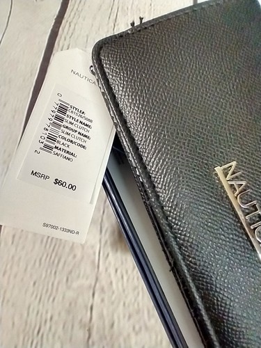 NWT lot of 4 NAUTICA / ANISTON pebble black crossbody, wallet, tote SET msrp 350 - Picture 3 of 21