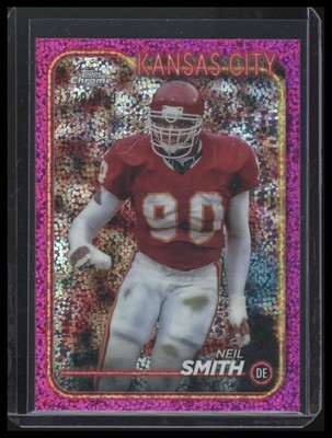 Neil Smith 2024 Topps Chrome Chiefs Magenta Speckle Refractor Card #/399