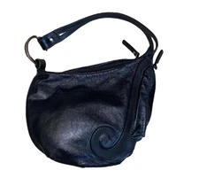 FENDI Oyster Bag Handbag Shoulder Bag Black Leather