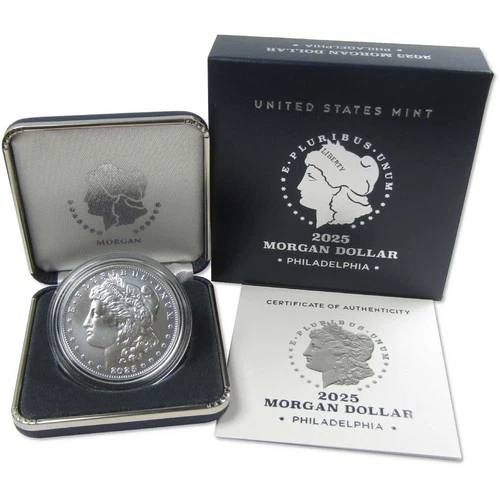 2025 Morgan Dollar BU Uncirculated .999 Silver Bullion $1 Coin OGP COA
