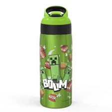 Zak Designs Minecraft 19oz Stainless Steel Double Wall Water Bottle