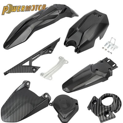 Front & Rear Fender Battery Cover Kit for Talaria Sting X3 MX3 MX4 Carbon Fiber