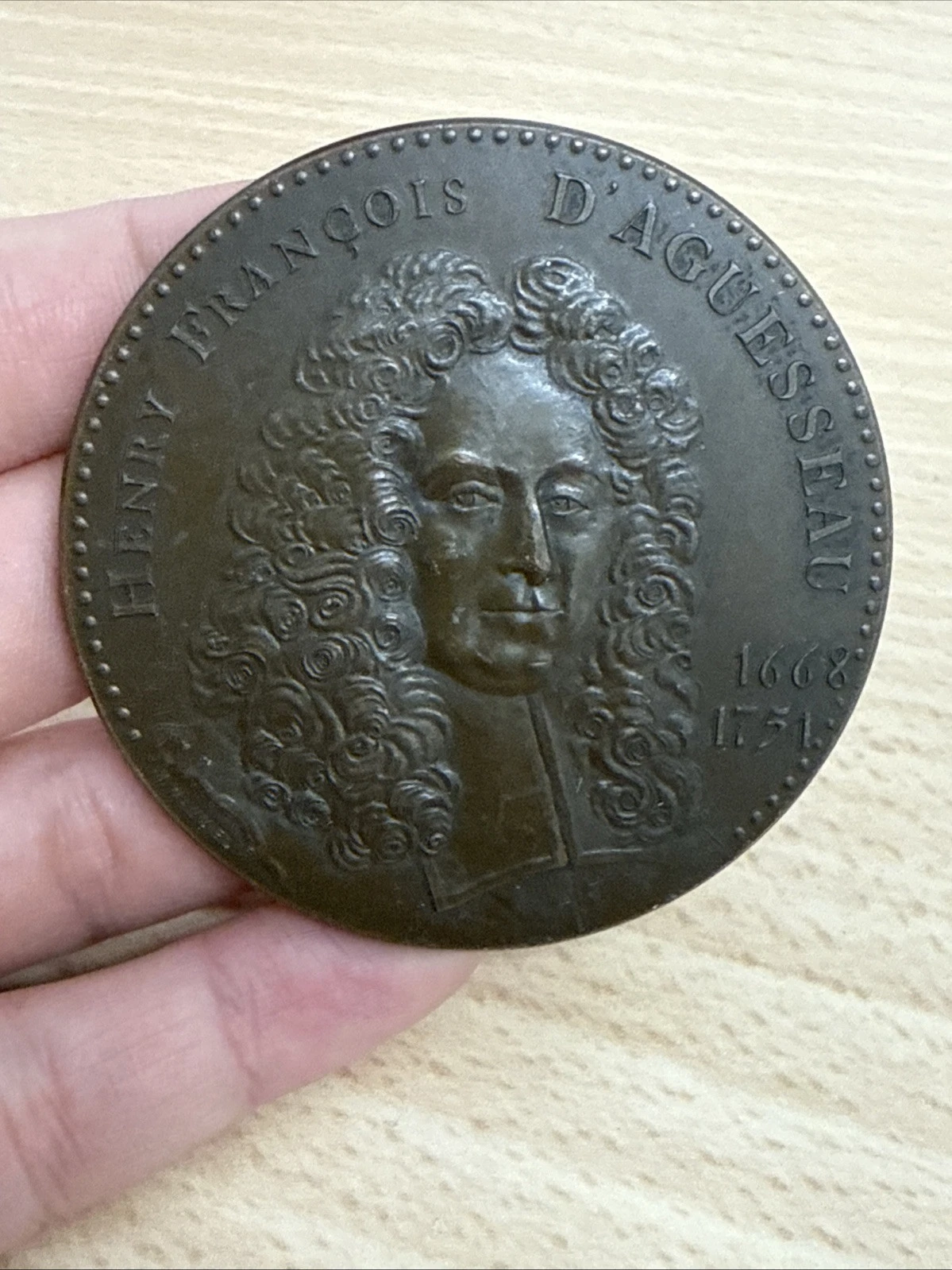 Médaille Henry François D’Arguesseau En Bronze 1977