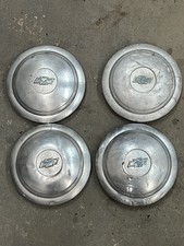 1950s Chevy Bel Air Hubcaps Set 4 Oem Gm Original Wheel Covers Vintage As-is