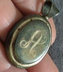 Oval Sterling pendant monogramed with the initial A 925 — photo 8