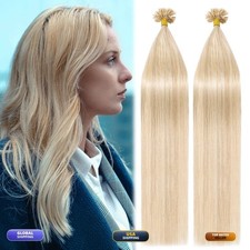 MY-LADY K Tip Hair Extensions Ash Blonde & Bleach Blonde 22 Inch 50G 50 Strands