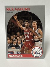 1990-91 Hoops RICK MAHORN LARRY BIRD #230 PISTONS PHILADELPHIA 76ERS