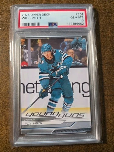 2024-25 UPPER DECK EXTENDED SERIES YOUNG GUNS WILL SMITH #701 PSA 10 SHARKS