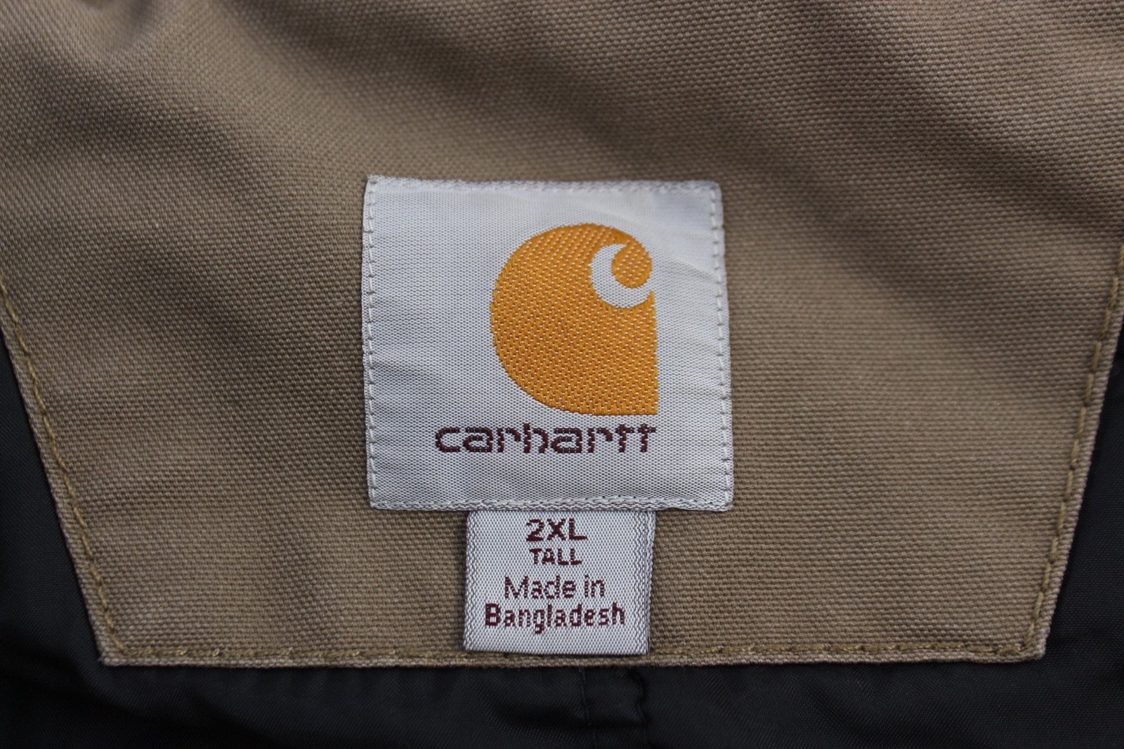 Carhartt Logo Patch Tan Full Zip Jacket thumbnail 4