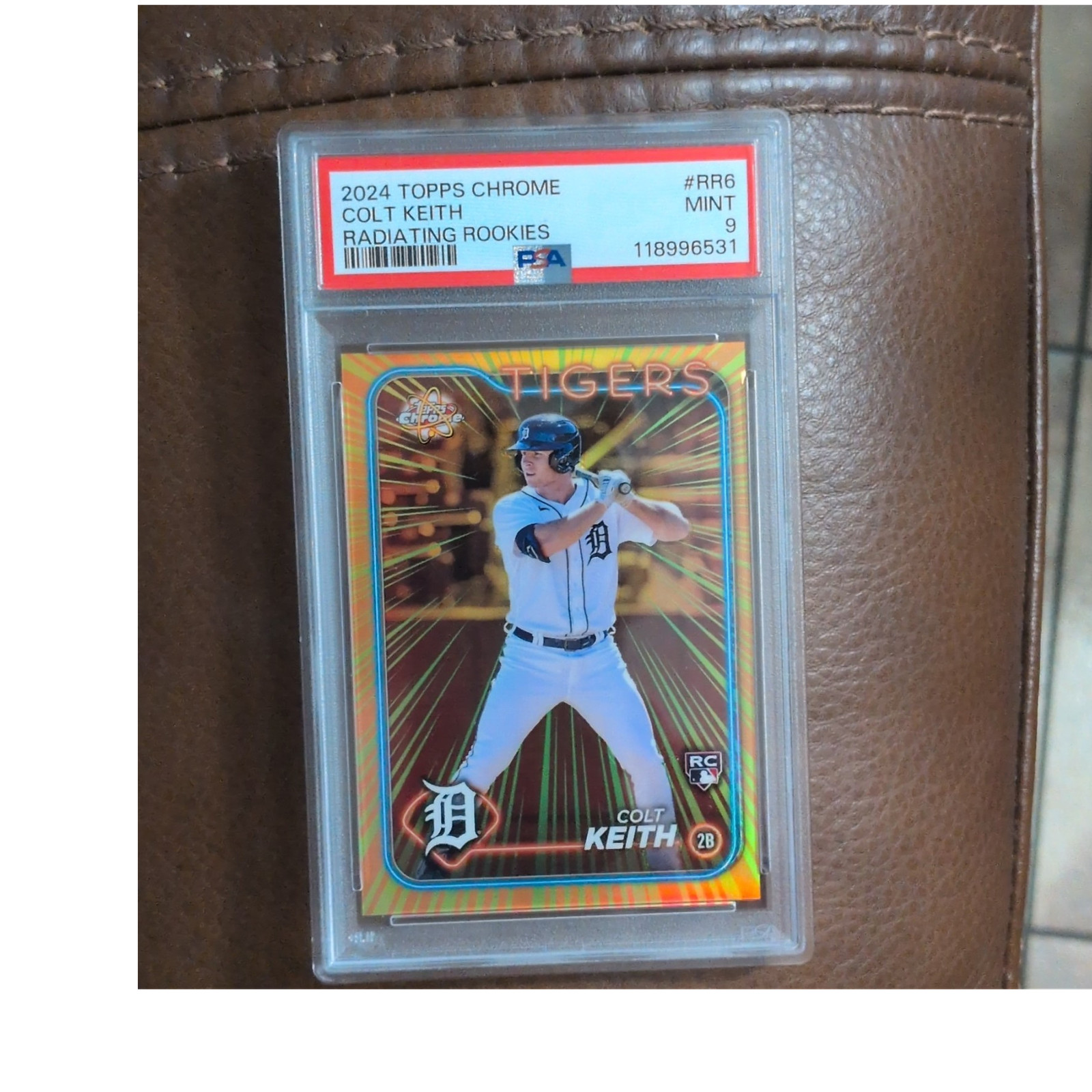 Topps 2024 Topps Chrome Radiating Rookies Colt Keith Tigers #RR-6 PSA 9 RC