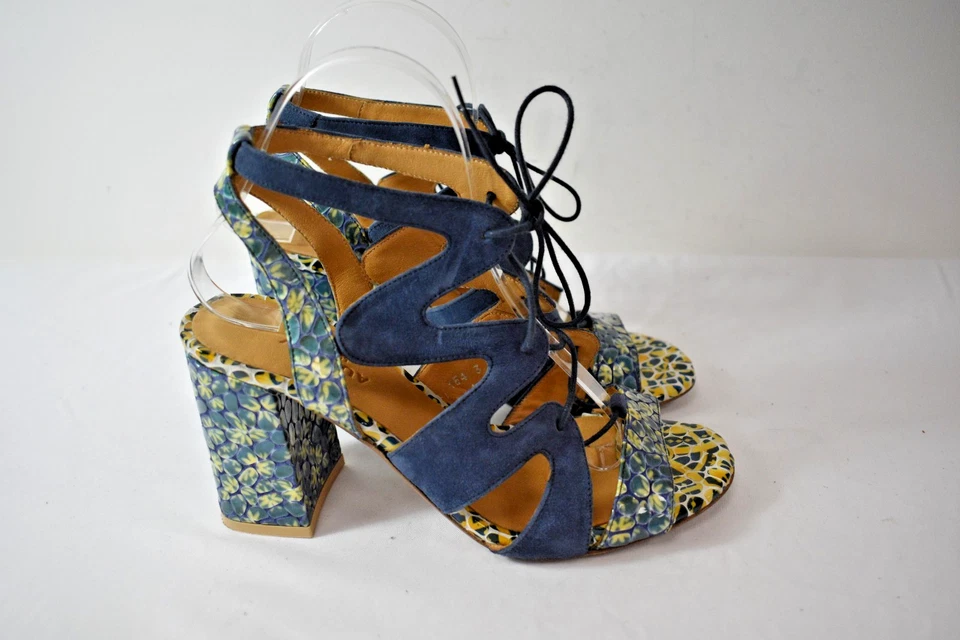 Zapatos Audley London Azul Gamuza Cuero Talla Euro 38 / 7.5 M En Oferta mn Foto 2 de 4