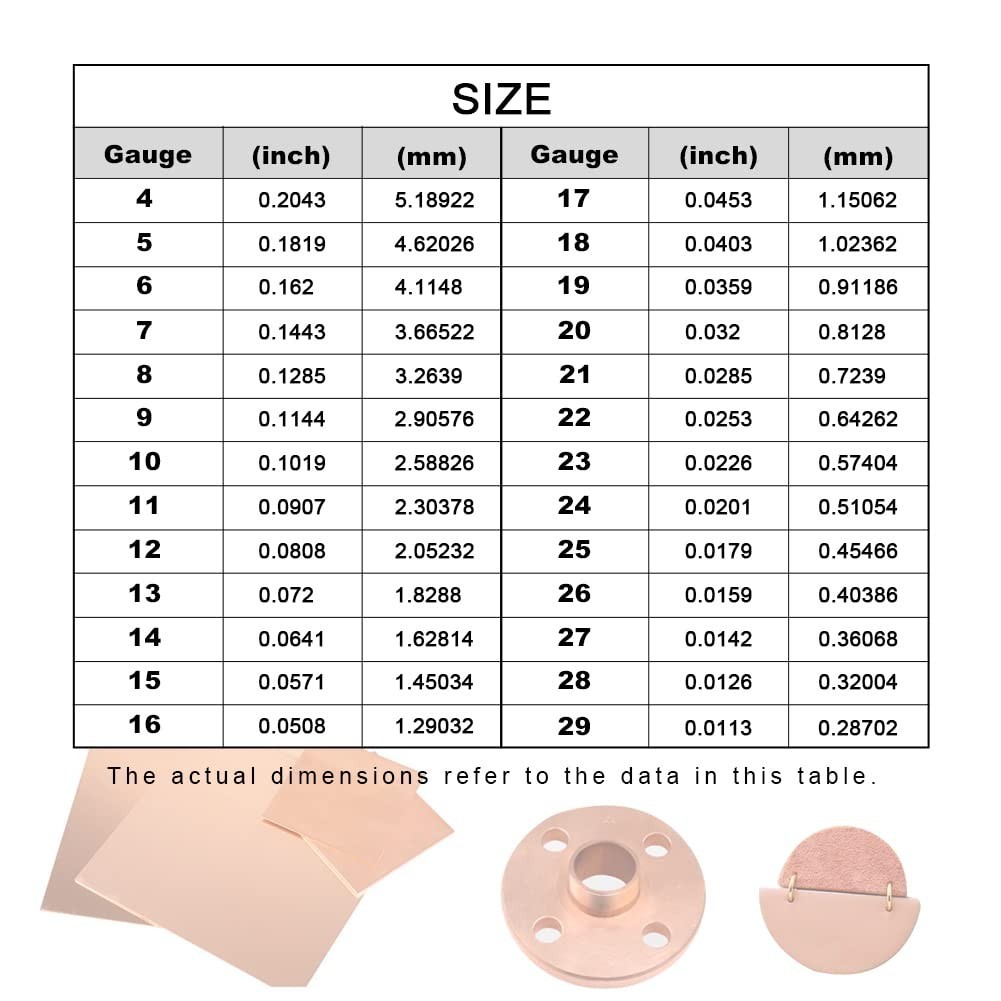 Professional Quality 4 Gauge Copper Plates - 1 Sheet for Crafts & Home Repair