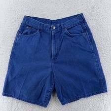 Vintage Chic Denim Shorts Womens ACTUAL 32x8 High Rise Average Fit Made in USA