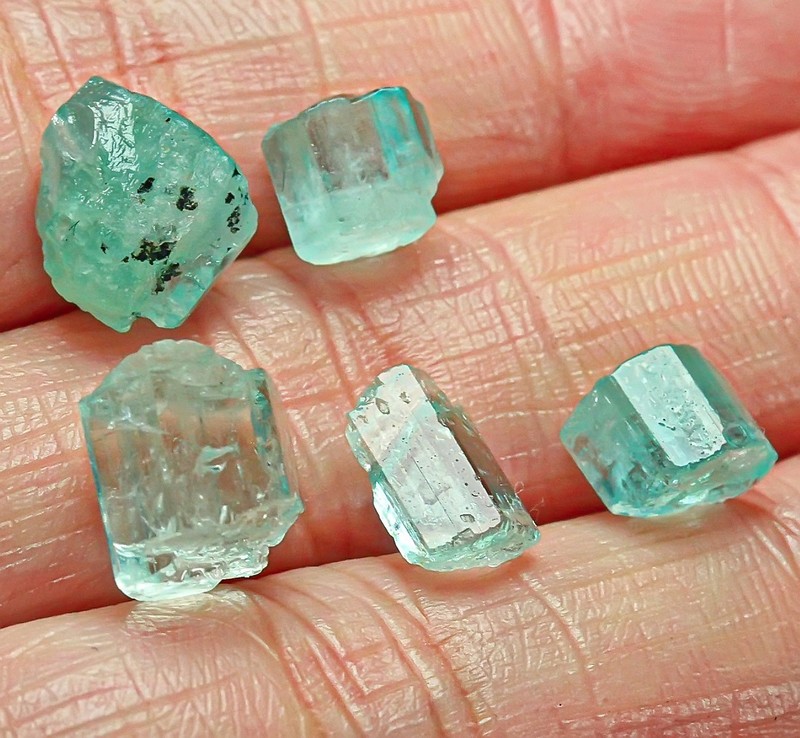 12Ct Paraiba Blue Green Emerald Vanadium Beryl Facet Rough Specimen YMDb310