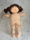 Vintage 1980s Cabbage Patch Kids Doll Brown Hair Blue Eyes CPK Coleco