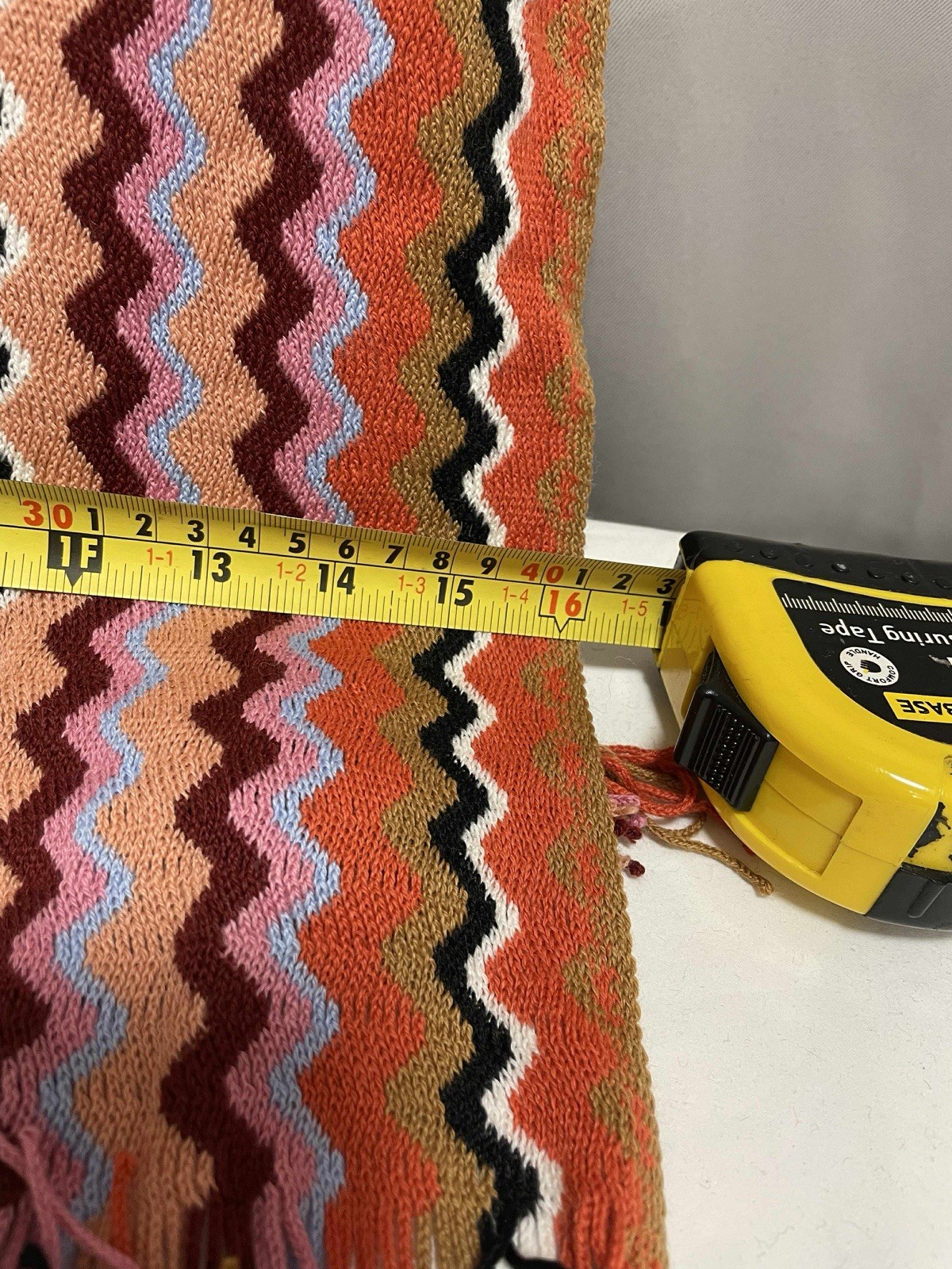 Missoni Brown Multicoloured ZigZag Pattern Scarf - image 16