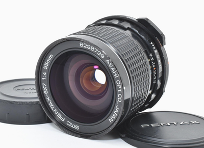 Pentax 6x7 SMC 55mm f/4 Wide Angle MF Lens 6x7 67 67II From JAPAN 