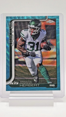 2025 Topps Chrome KHALIL HERBERT Aqua Wave Refractor 130/199  #131