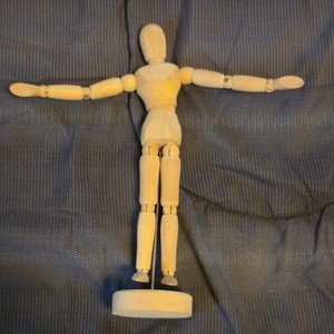Wooden Poseable Artist Mannequin Drawing Figure Model with Stand