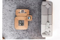 Modernes Graues FüNfsitzer Sofa WohnzimmermöBel Polstercouch Stil Möbel