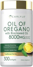 Oil of Oregano with Black Seed Oil  8000mg  300 Softgels  by Carlyle