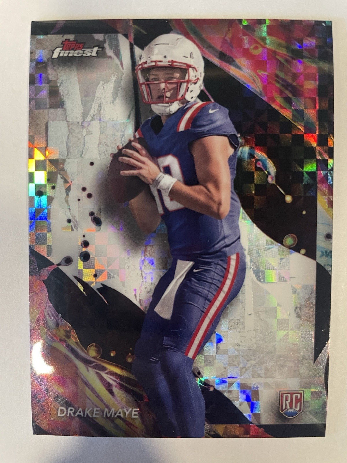 2024 Finest Drake Maye Rookie Uncommon Checkerboard 162