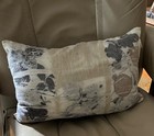 Hand Designed Fabric Lumbar Pillow - Artisan Made - Brown Tones