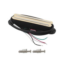 OriPure Dual Rail Cream Alnico 5 ST Guitar Neck Pickup Mini Humbucker 10K