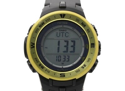 CASIO PRO TREK Climber Line PRG 330 Yellow Black Resin Aluminum Men s Digital Ex