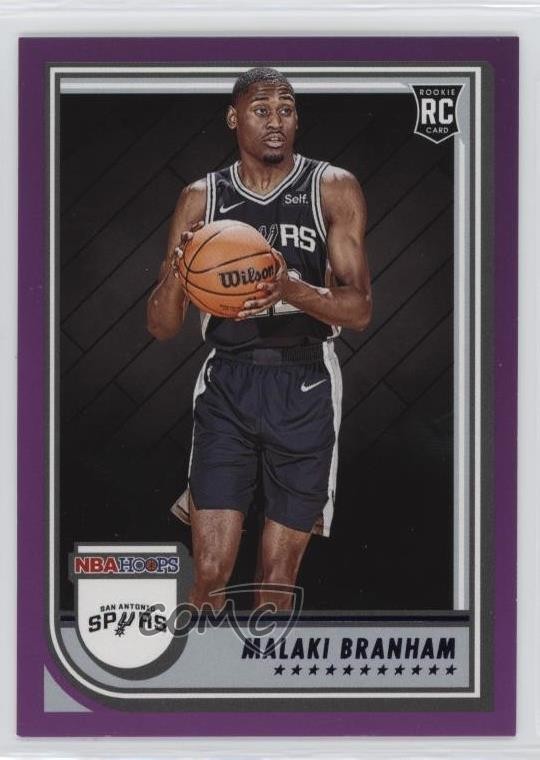 2022-23 Panini NBA Hoops Rookies Purple Malaki Branham #250 d0b