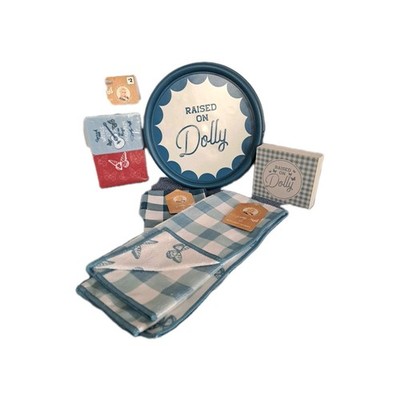 Dolly Parton Home Kitchen Collection Blue 5 Piece Set Brand New