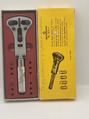 Bergeon 2819/4 Watch Case Opener, Made in Switzerland, Watch Repair Tool. In Box