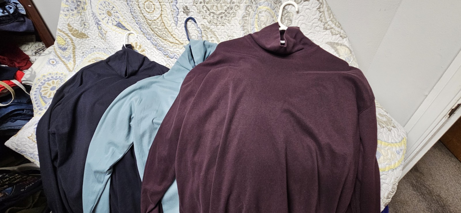 LL Bean Turtleneck Lot Of 3, Men's Size XXLT, Brown, Teal, Black, 5-day auction!