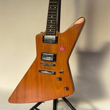Trans Yellow Explorer Electric Guitar Solid Mahogany Body Chrome Part HH Pickup